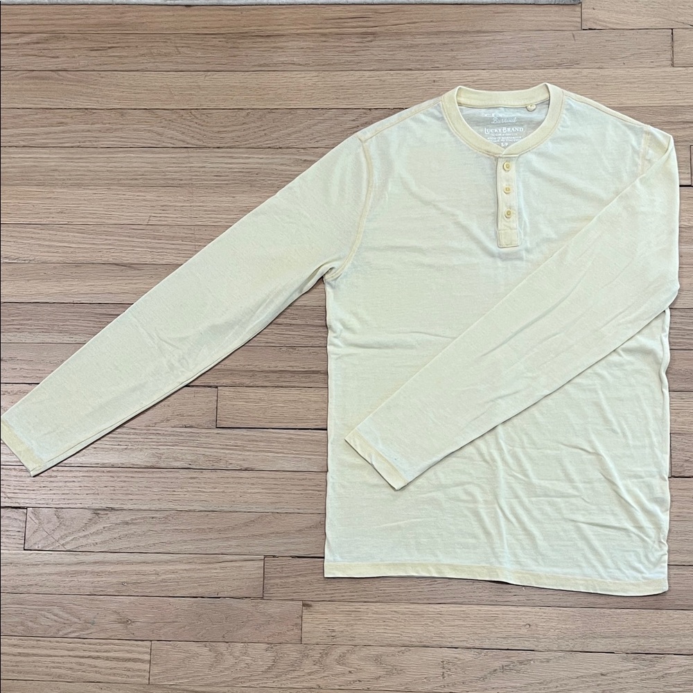 Lucky Brand Yellow Henley Shirt